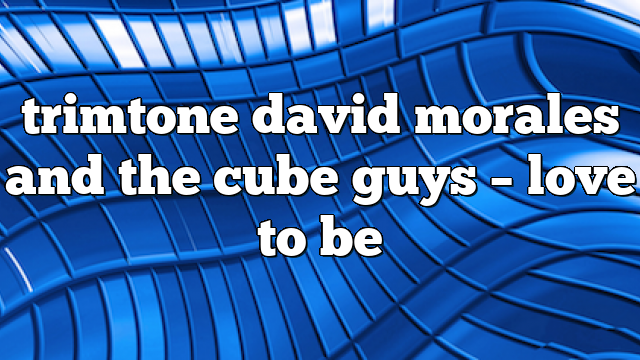 trimtone david morales and the cube guys – Love to Be